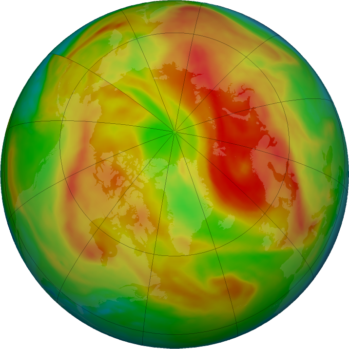 Arctic ozone map for 05 May 2019